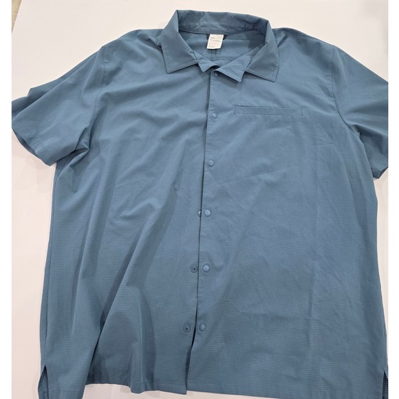 all in motion Other - All in Motion Mens Blue Short Sleeve Snap Front Performance Shirt XL